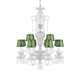 traditional chandelier / crystal / chrome-plated brass / handmade