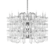 traditional chandelier / crystal / chrome / handmade