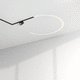 contemporary ceiling light / round / tubular / aluminum