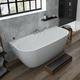 oval bathtub / free-standing / for homes / composite