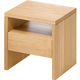 contemporary bedside table / solid wood / rectangular