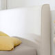 double bed headboard / contemporary / fabric / leather