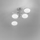 contemporary ceiling light / glass / chromed metal / LED