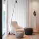 floor-standing lamp / metal / contemporary / corded