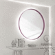 wall-mounted mirror / contemporary / round / metal