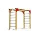 public space fitness trail ladder / metal / wooden / horizontal