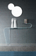 contemporary sideboard table / crystal / curved / home