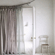 plain sheer curtain fabric / linen / fire-retardant / weave
