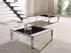 contemporary coffee table / glass / square / home