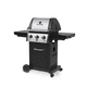 gas barbecue / on casters / cast iron / stainless steel
