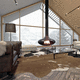 stick system curtain wall / glass / wooden / aluminum