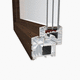 glass door profile / aluminum / galvanised steel / security