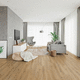 engineered parquet floor / oak / varnished / prefinished
