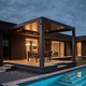 self-supporting pergola / wall-mounted / aluminium / stainless steel