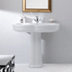 wall-hung washbasin / ceramic / high-gloss / matte finish