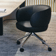 contemporary visitor chair / indoor / leather / fabric