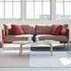 contemporary sofa / fabric / with armrests / customizable