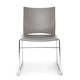 contemporary visitor chair / indoor / metal / metal base