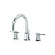 double-handle washbasin mixer tap / countertop / chromed metal / bathroom