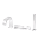 double-handle shower mixer tap / for bathtub / deck mounted / thermostatic
