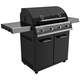 gas barbecue / on casters / painted metal / stainless steel