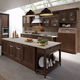 traditional kitchen / lacquered wood / island / matte