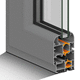 aluminum window profile / acoustic / thermal break
