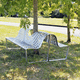 original design public bench / stainless steel / with backrest / without armrests
