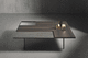 contemporary coffee table / wooden / steel / brass