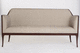 traditional sofa / beige / wooden / 3-seater