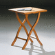 contemporary side table / mahogany / wooden base / square