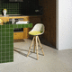contemporary bar chair / kitchen / leather / polypropylene
