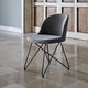 contemporary chair / velvet / wool / synthetic leather