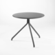 contemporary bistro table / metal / metal base / round