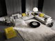modular sofa / corner / contemporary / fabric