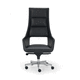 contemporary office armchair / leather / synthetic leather / polyurethane foam