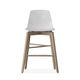 contemporary bar chair / plastic / beech base / oak base