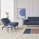 contemporary fireside chair / fabric / leather / wooden