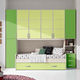 green children's bedroom furniture set / lacquered wood / unisex