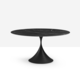 original design table / wood veneer / glass / HPL