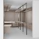 contemporary walk-in wardrobe / lacquered aluminum / lacquered wood / custom