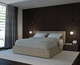 double bed / contemporary / leather / for hotel room