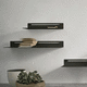 wall-mounted shelf / contemporary / metal / black