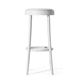 contemporary bar stool / leather / fabric / beech base