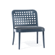 contemporary armchair / fabric / leather / beech
