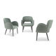 contemporary armchair / leather / fabric / commercial