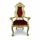 New Baroque design armchair / velvet / solid wood / contract