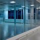 clean room partition / fixed / modular / with glass panel