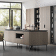contemporary kitchen / oak / island / large