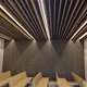 wall-mounted acoustic panel / for false ceilings / solid wood / fire-retardant